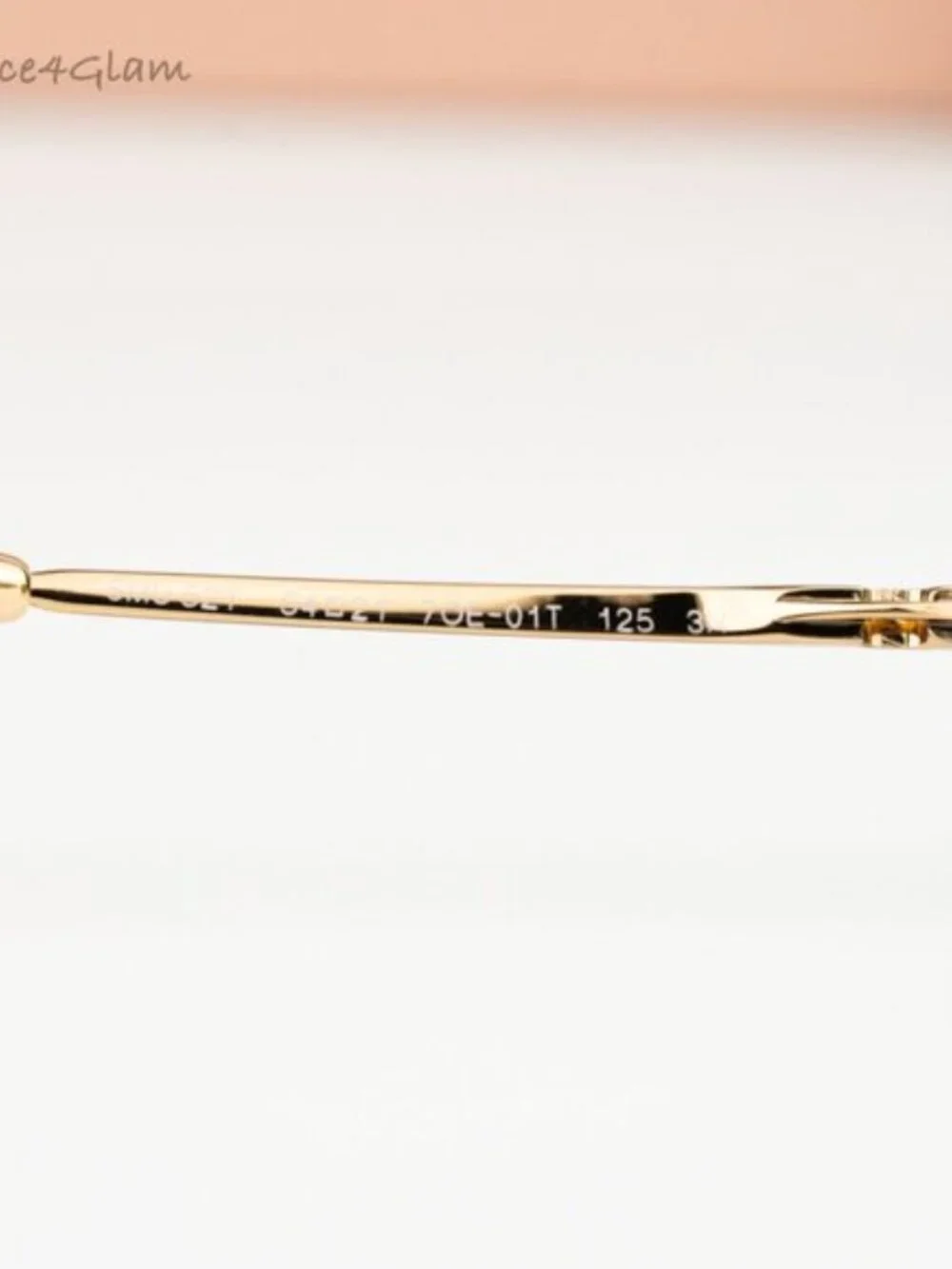 Miu Miu Gold Frame Sunglasses with Olive Lenses and Tortoiseshell Temples
